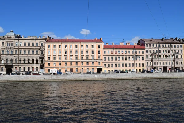 Nabrzeże rzeki Fontanka w Sankt Petersburg, Federacja Rosyjska — Zdjęcie stockowe