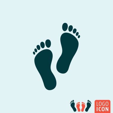 Footprint icon isolated
