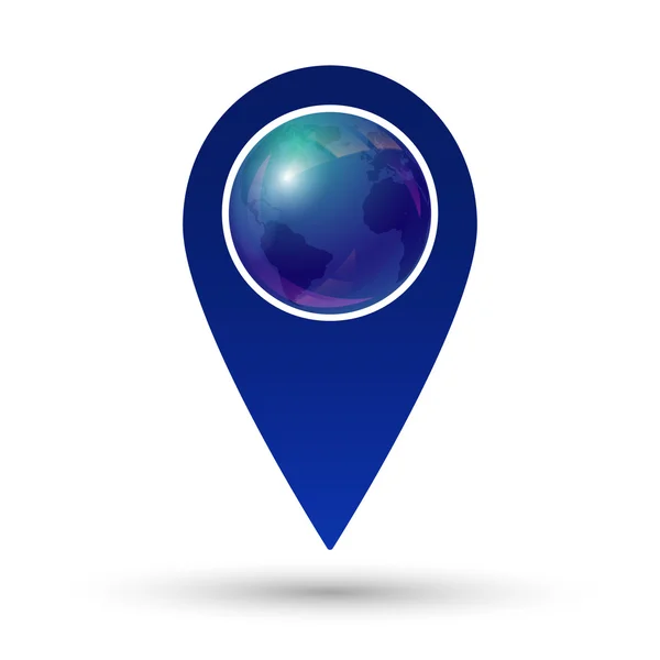 Globe locatiepictogram — Stockvector