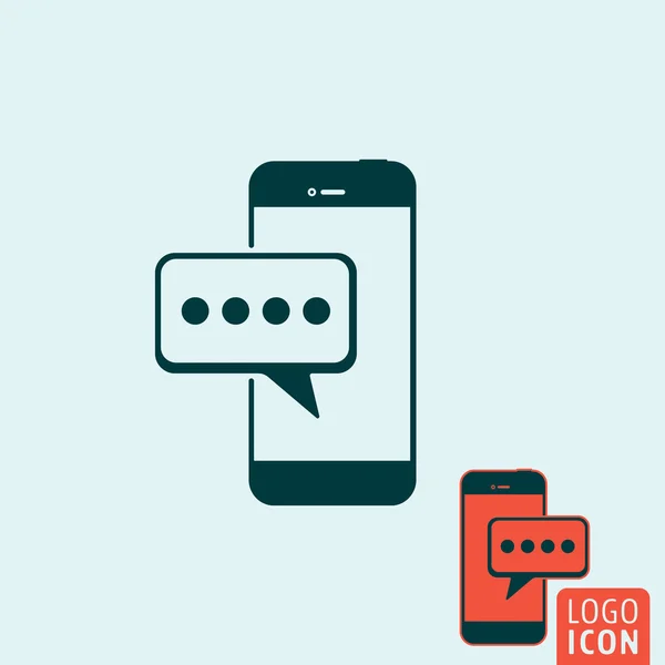 Mobile message icon isolated — Wektor stockowy