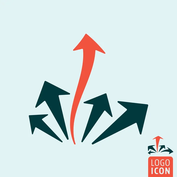 Arrow leader icon isolated — стоковий вектор