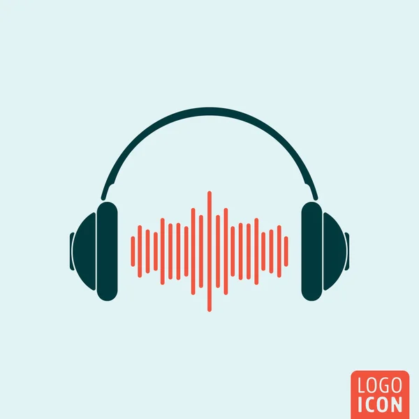 Icono de auriculares aislados — Vector de stock