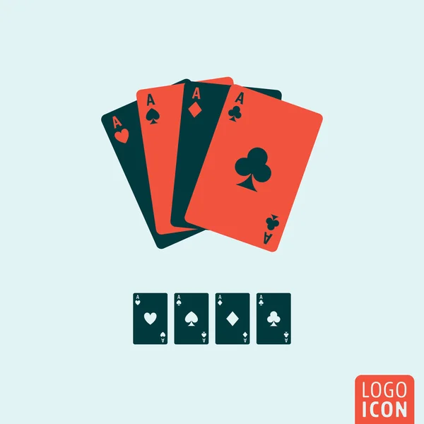 Playing cards icon isolated — Stock Vector