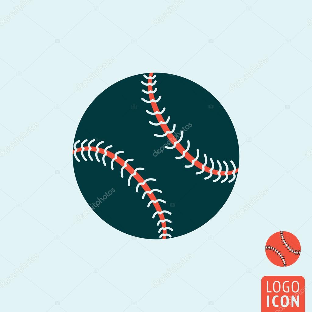 Baseball ball icon isolated