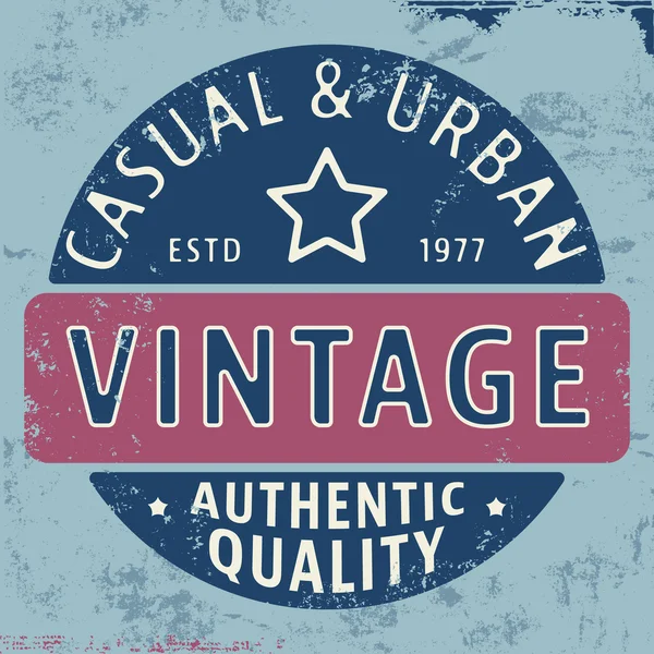 Casual urban vintage stamp — Stock Vector