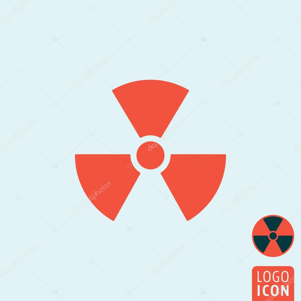 Radiation icon isolated