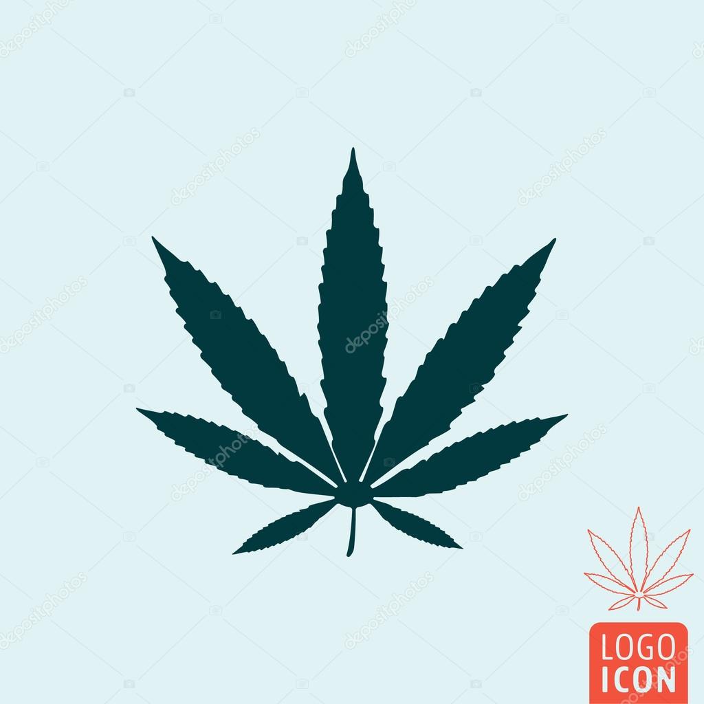 Marijuana icon. Marijuana logo. Marijuana symbol. Cannabis icon isolated, minimal design. Vector illustration