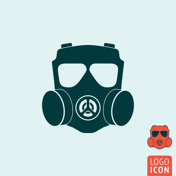 Gasmasker pictogram geïsoleerd. — Stockvector