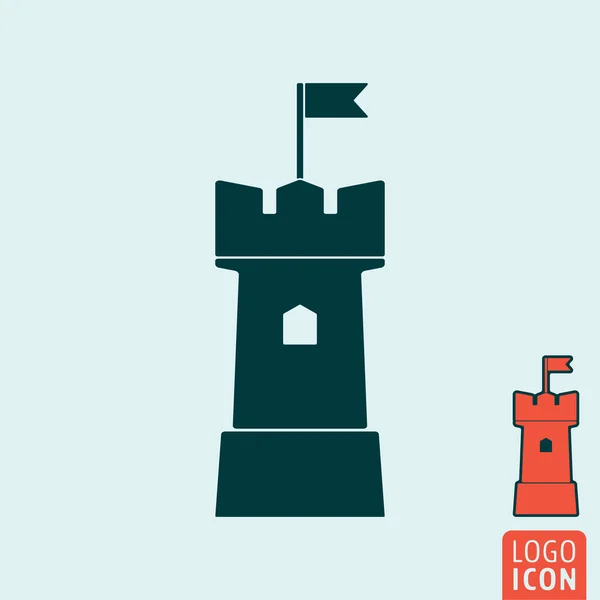 Icono de torre aislado . — Vector de stock