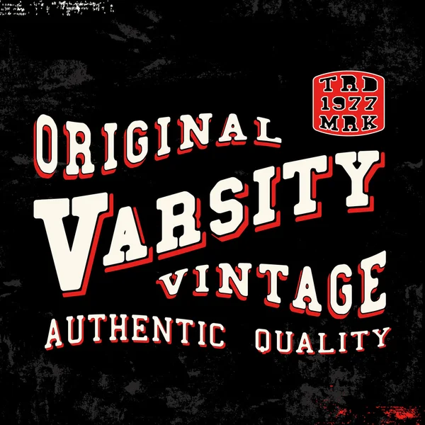 Carimbo vintage Varsity —  Vetores de Stock