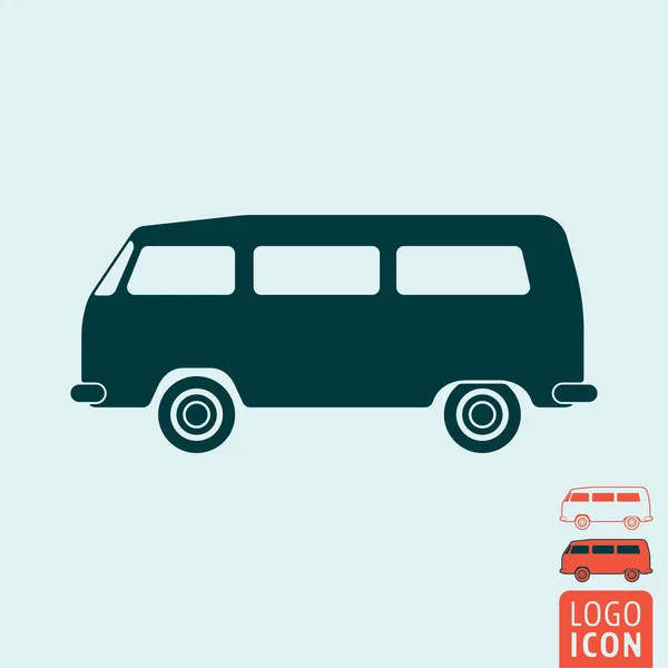 Camper bus icono aislado — Archivo Imágenes Vectoriales