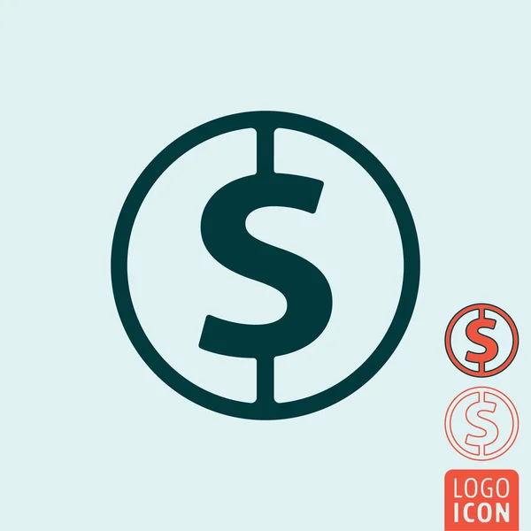Peníze ikona izolované — Stockový vektor