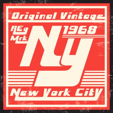 New York vintage damgası