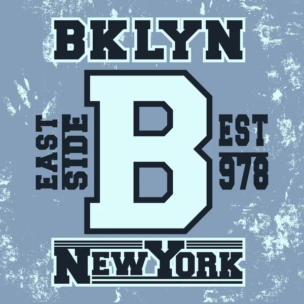 Бруклинская винтажная марка — стоковый вектор