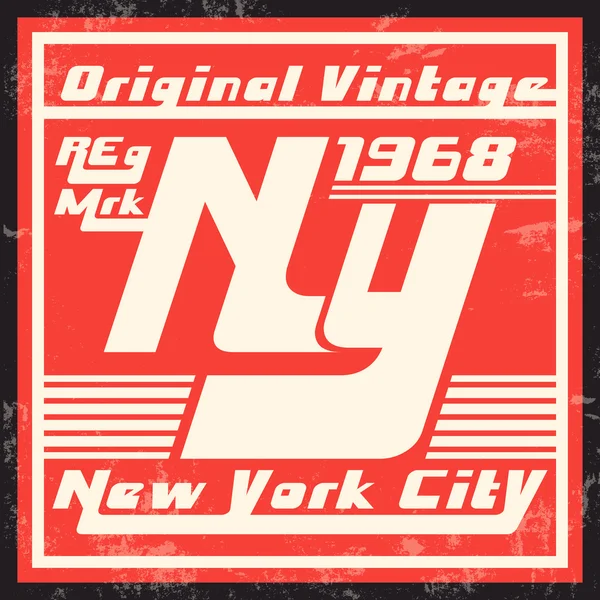 Sello vintage de Nueva York — Vector de stock