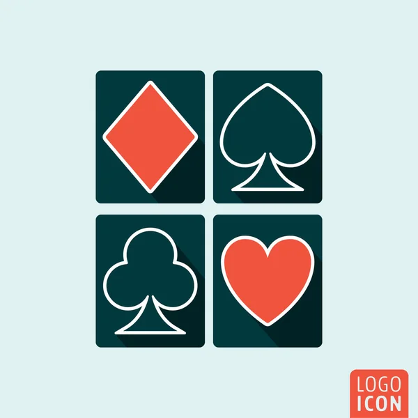 Playing cards icon isolated — Stock Vector