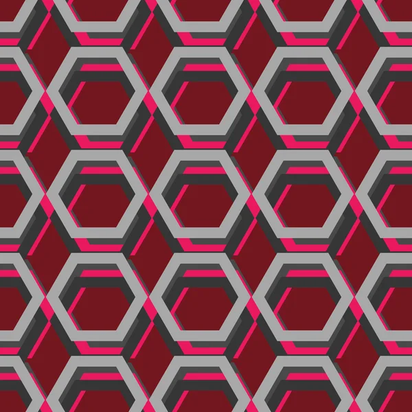 Pola tak berjahit Hexagon - Stok Vektor
