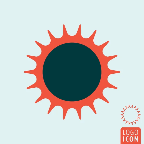 Icono del sol aislado — Vector de stock