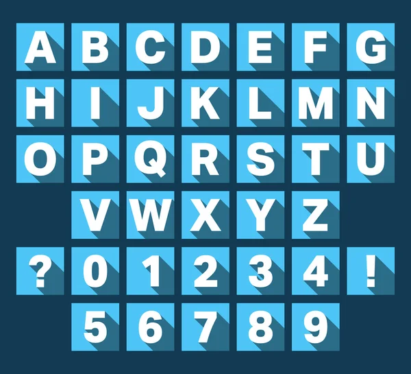 알파벳 글꼴 평면 디자인 — 스톡 벡터