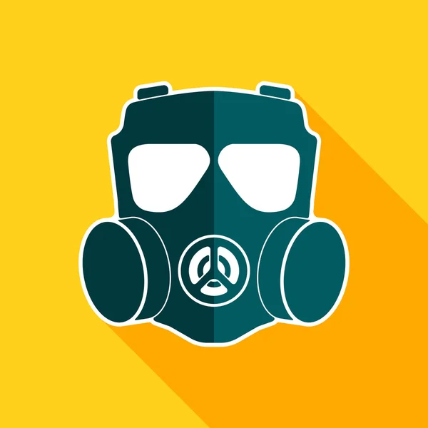 Masque à gaz icône plate — Photo gratuite