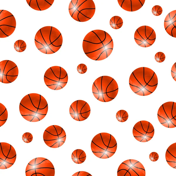 Baskettball balle fond sans couture — Image vectorielle