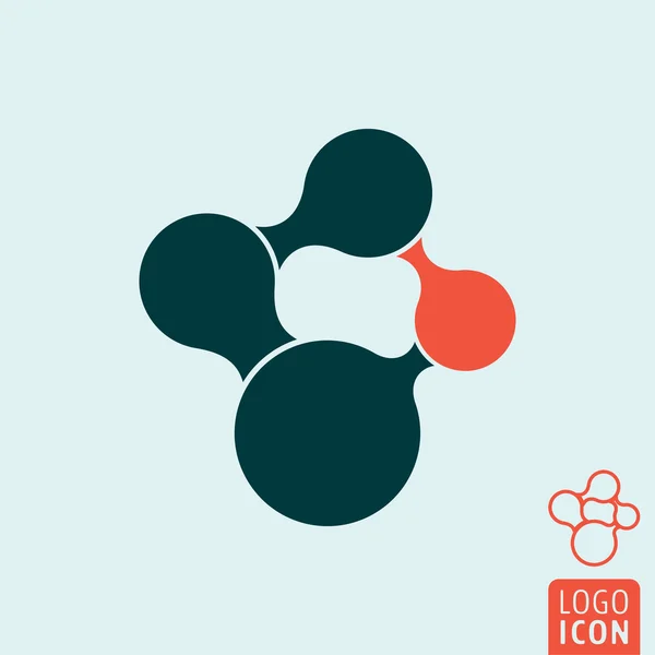 고립 된 분자 아이콘 — 스톡 벡터