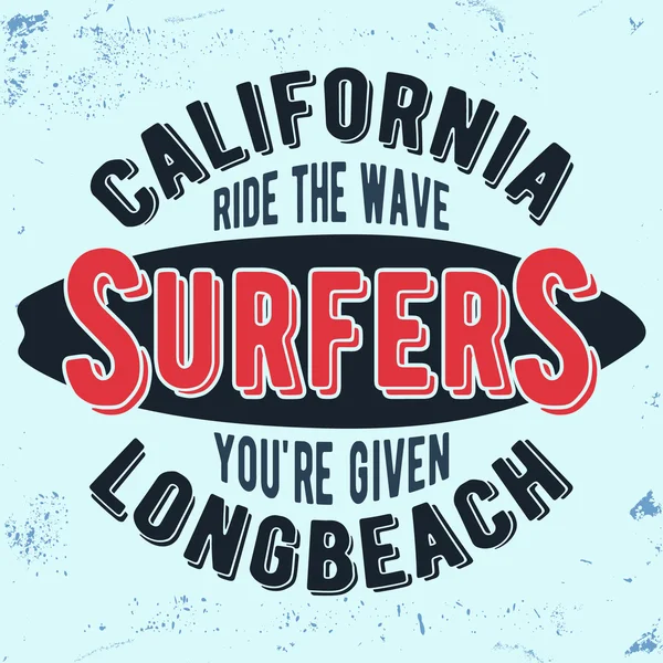 California surfistas sello vintage — Archivo Imágenes Vectoriales