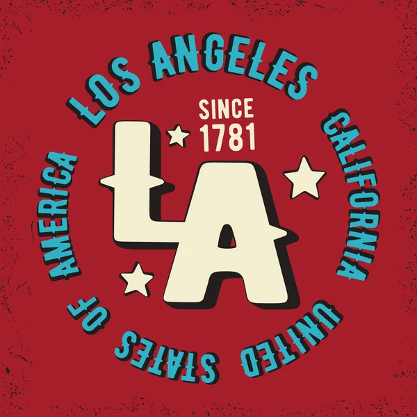 Los Angeles timbre vintage — Image vectorielle