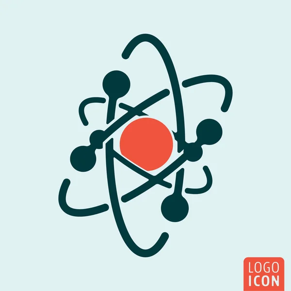 Elszigetelt Atom-ikon — Stock Vector