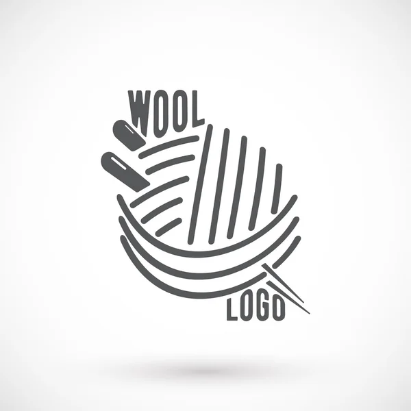Wool and needle symbol — Stock Vector