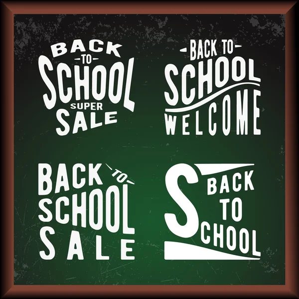 School green chalkboard — Stock Vector