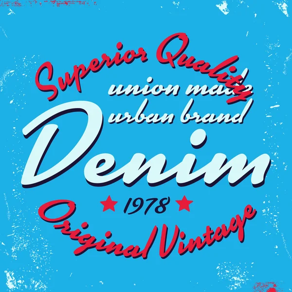 Denim vintage stämpel — Stock vektor