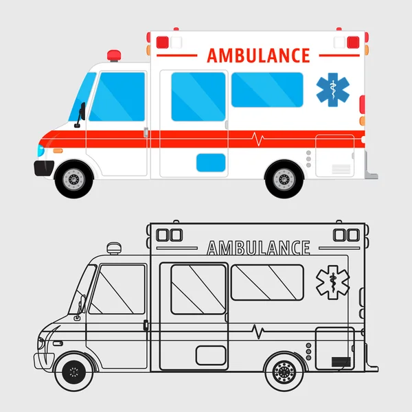 Ambulancia coche aislado — Archivo Imágenes Vectoriales