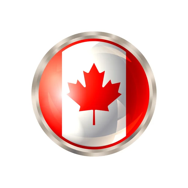 Canada button isolated — Stock Vector
