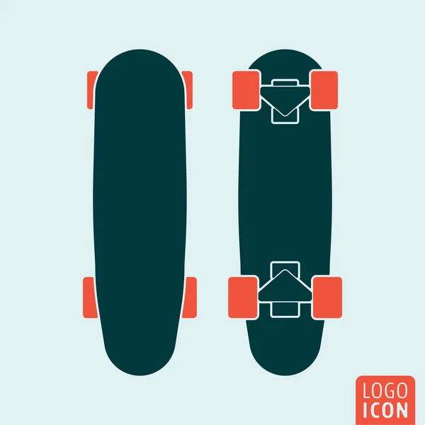 Skateboard ikonen isolerade — Stock vektor
