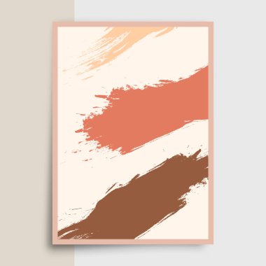 Poster, broşür, broşür kapağı veya diğer baskı ürünleri için el çizimi şekilli soyut minimalist tipografi. Vektör illüstrasyonu.