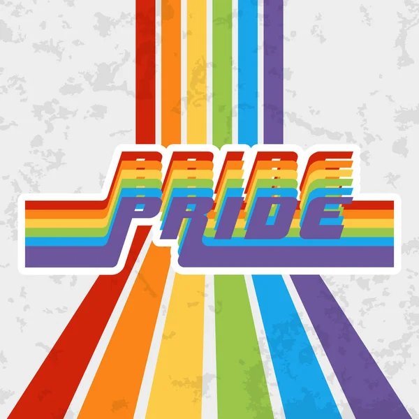 LGBT Pride typography design for poster, flyer, brochure cover, or other printing products. Vector illustration — ストックベクタ