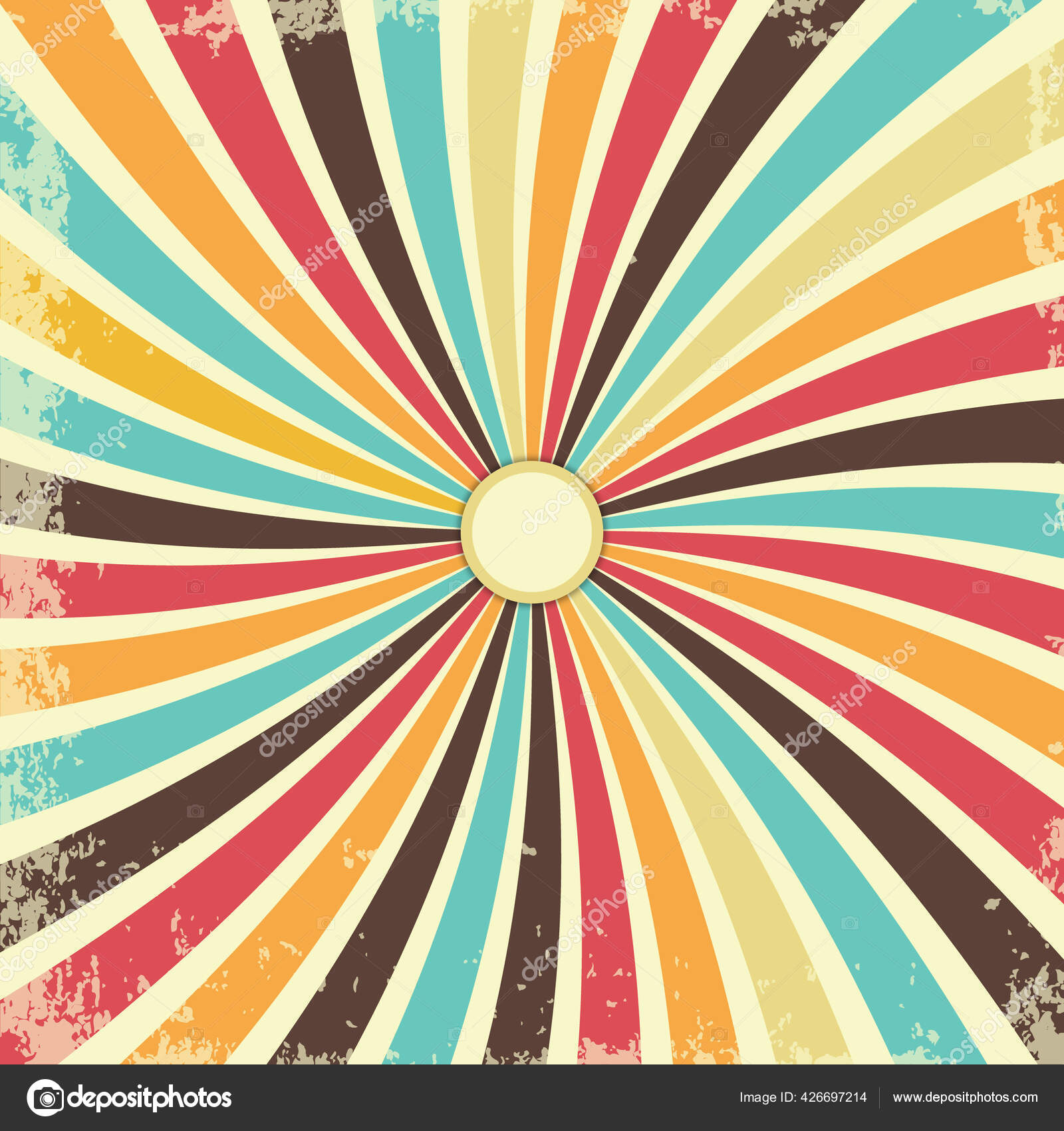 Retro Grunge Bakgrunn Med Vintage Svingende Stråler Vektorillustrasjon  stockvektor © bobevv #426697214, image size:1600x1700