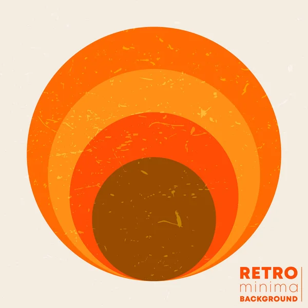 Retro grunge textuur achtergrond met de vintage gestreepte zon. Vectorillustratie — Stockvector