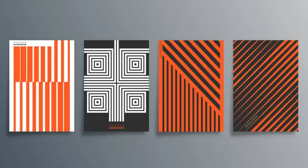 チラシ ポスター パンフレットカバー タイポグラフィ または他の印刷製品のための幾何学的最小限のデザイン ベクターイラスト — ストックベクタ