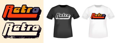 Tişört, pul, tişört izi, tee izi, uygulama, moda sloganı, rozet, etiket kıyafeti, kot pantolon veya diğer baskı ürünleri için repografi. Vektör illüstrasyonu