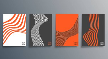 Broşür, broşür, arkaplan, duvar kağıdı, tipografi ya da diğer baskı ürünleri için çizgi minimal tasarımı. Vektör illüstrasyonu