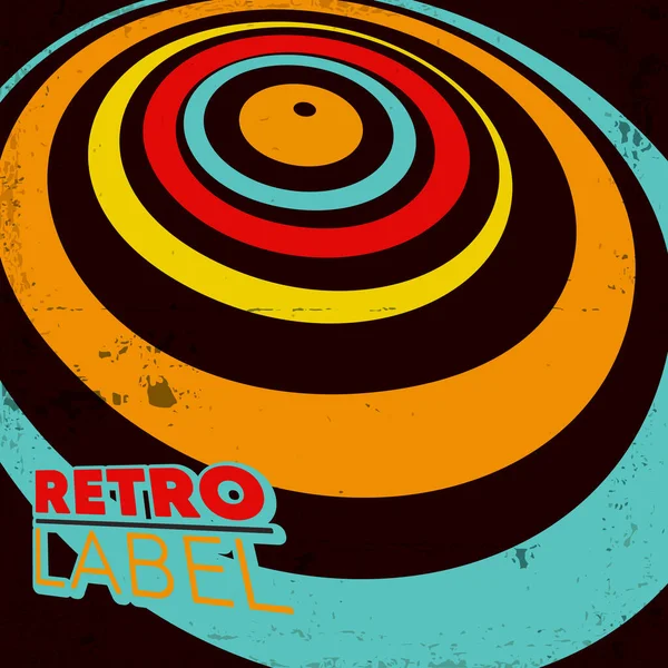 Retro Design Poster mit Vintage Grunge Textur und farbigen Linien. Vektorillustration — Stockvektor