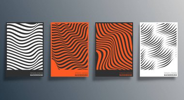 Broşür, broşür kapağı, arkaplan, duvar kağıdı, tipografi veya diğer baskı ürünleri için minimum geometrik çizgi tasarımı. Vektör illüstrasyonu.