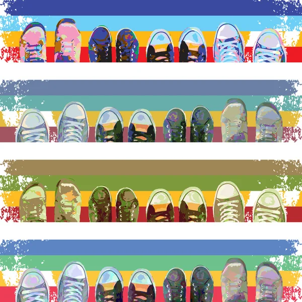 Sneakersabstract — Stock Vector