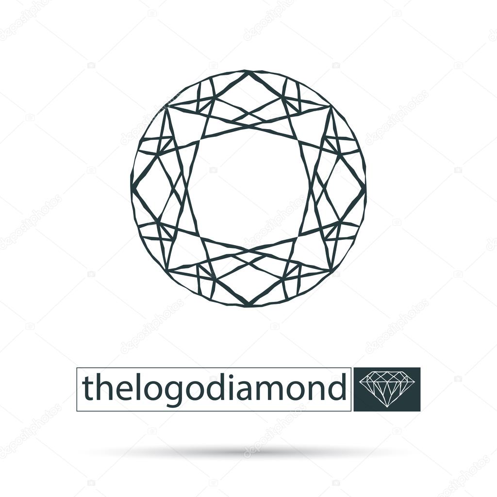 Idea logotype for corporate identity. Abstract image of diamond. Vector design.