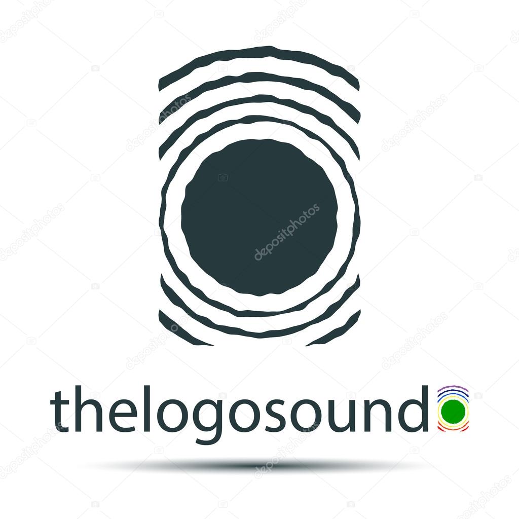 Idea logotype for corporate identity. Abstract image of sound wave. Vector design.