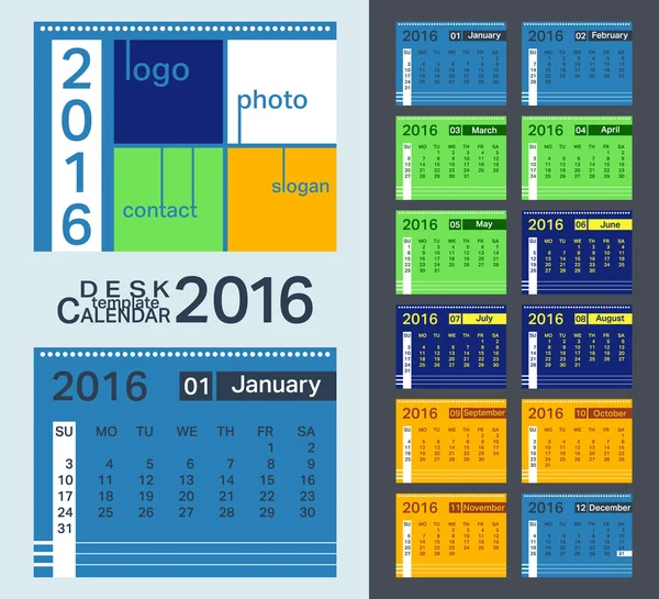 Calendar vector template — Stock Vector