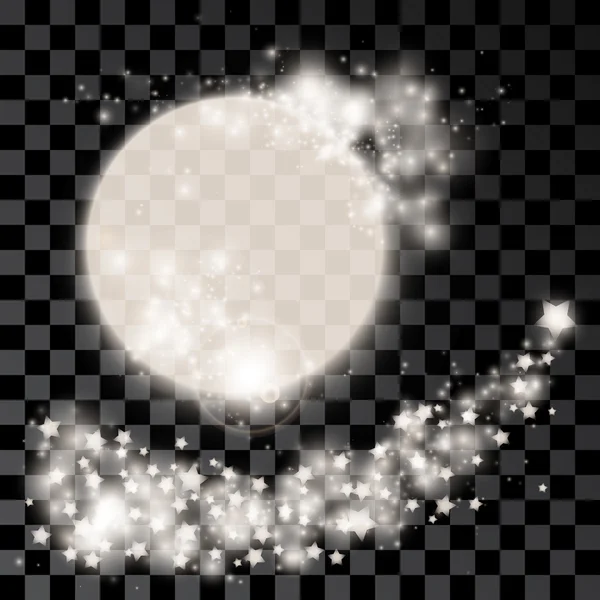 Lune d'argent abstraite — Image vectorielle