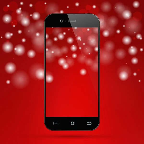 Smartphone fondo rojo — Vector de stock